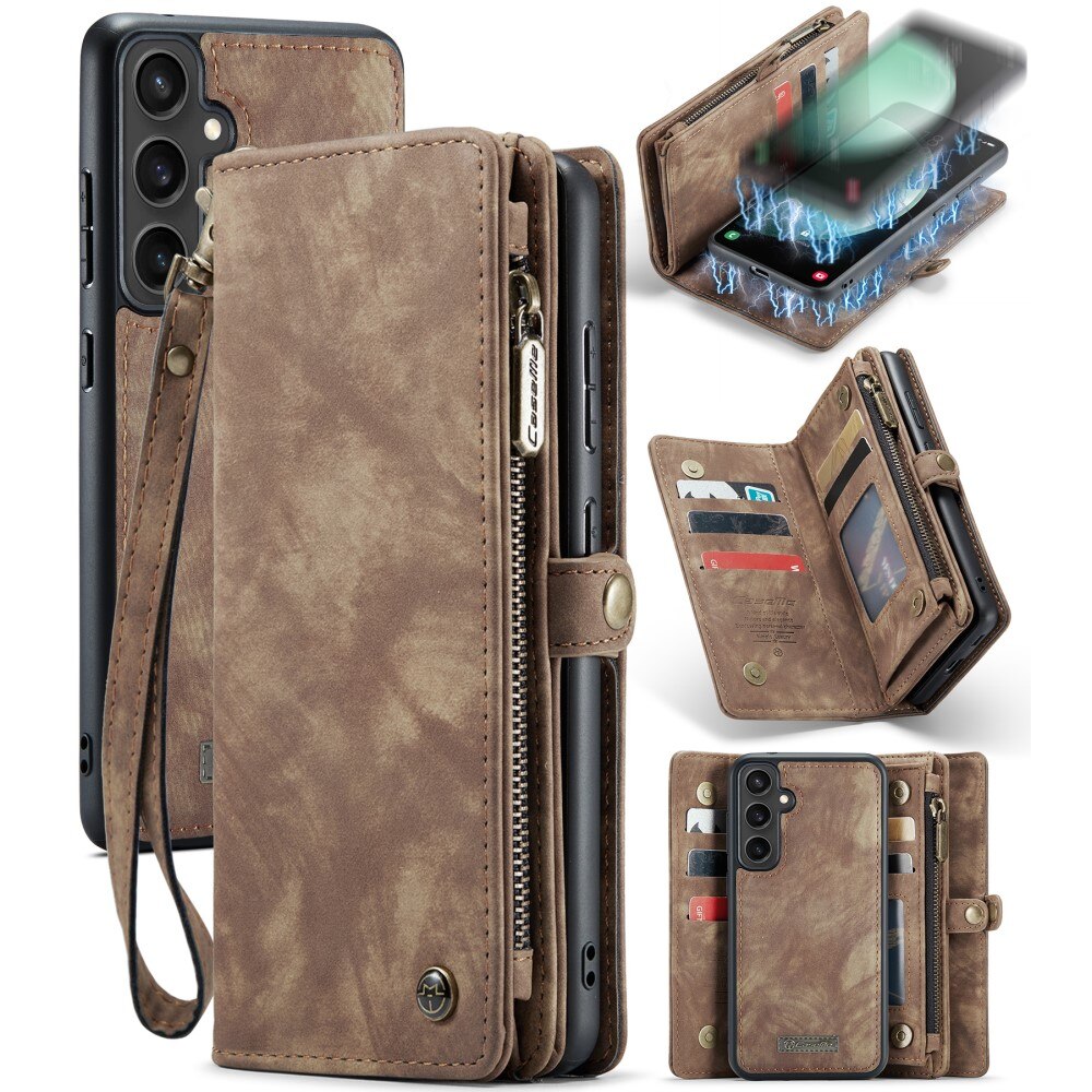 Étui portefeuille multi-cartes Samsung Galaxy S23 FE, Marron