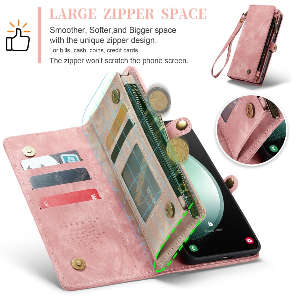Étui portefeuille multi-cartes Samsung Galaxy S23 FE, Rose