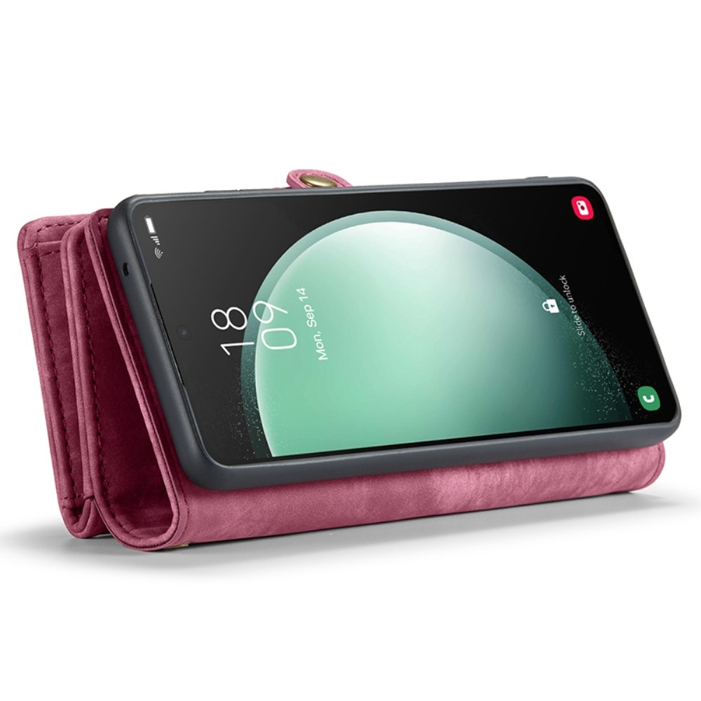 Étui portefeuille multi-cartes Samsung Galaxy S23 FE, rouge
