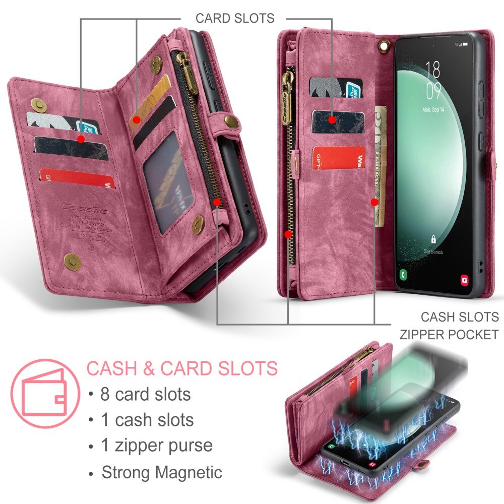 Étui portefeuille multi-cartes Samsung Galaxy S23 FE, Rouge