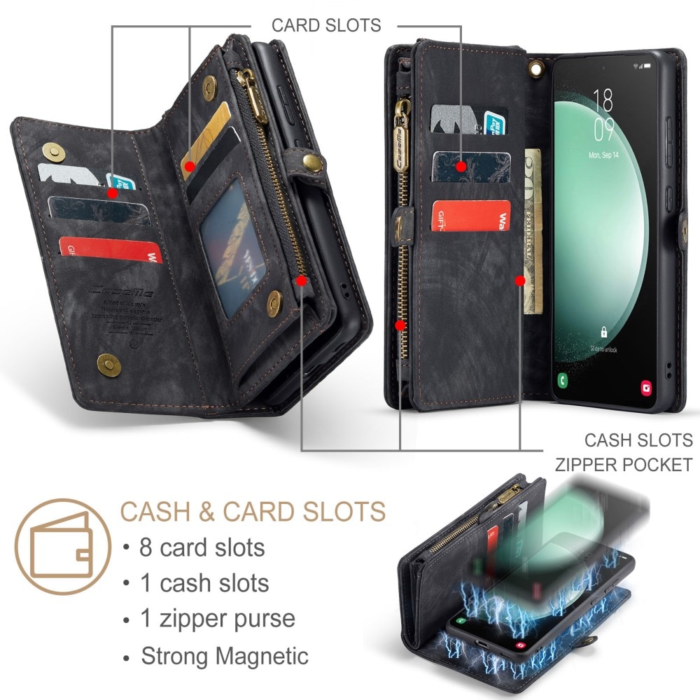 Étui portefeuille multi-cartes Samsung Galaxy S23 FE, Gris
