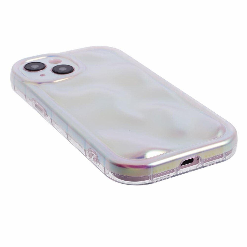 Coque TPU Wavy iPhone 15, nacre