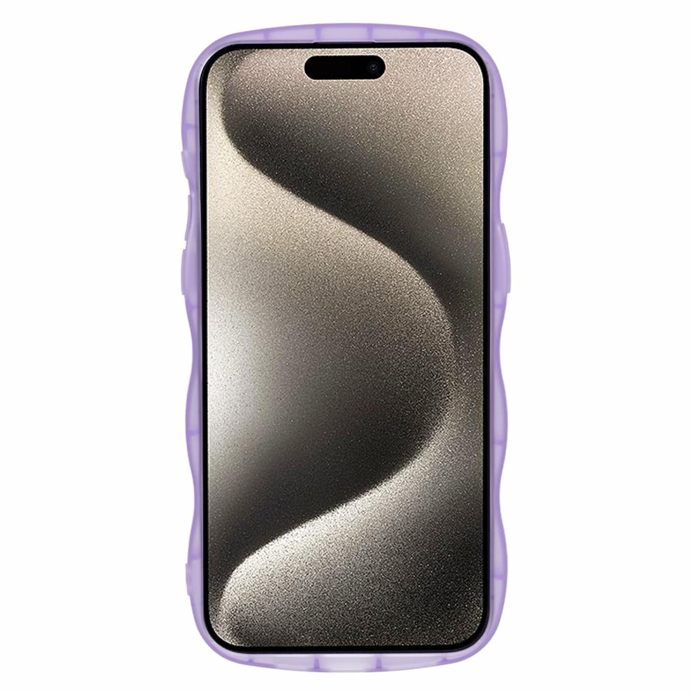 Coque pailletée Wavy Edge iPhone 15 Pro Max, violet