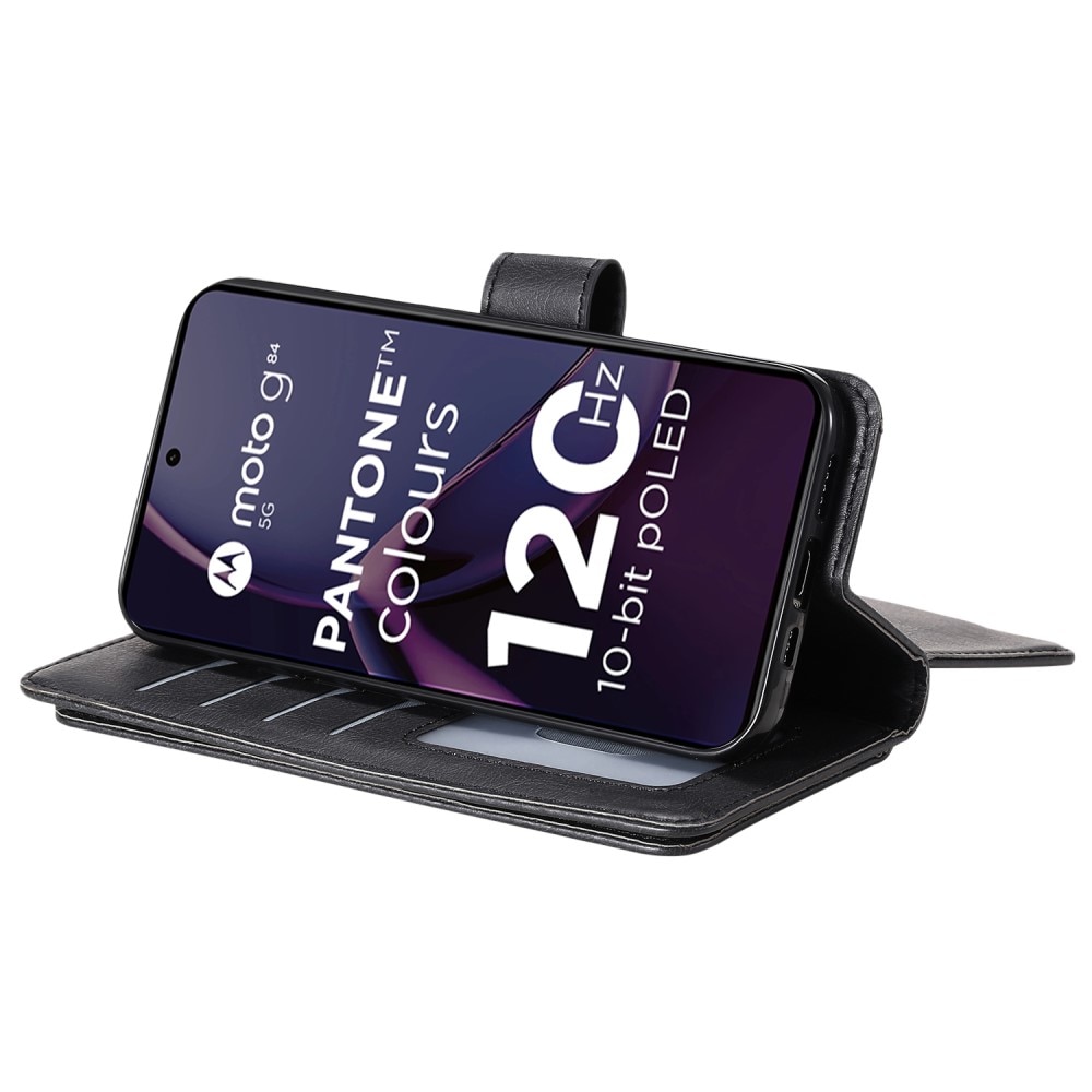 Coque portefeuille Multi-slot Motorola Moto G84, noir