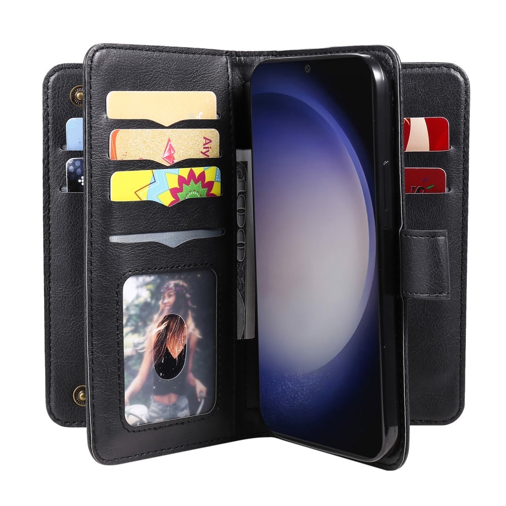 Coque portefeuille Multi-slot Samsung Galaxy S24 Plus, noir