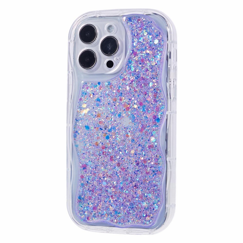 Coque pailletée Wavy iPhone 12 Pro, violet