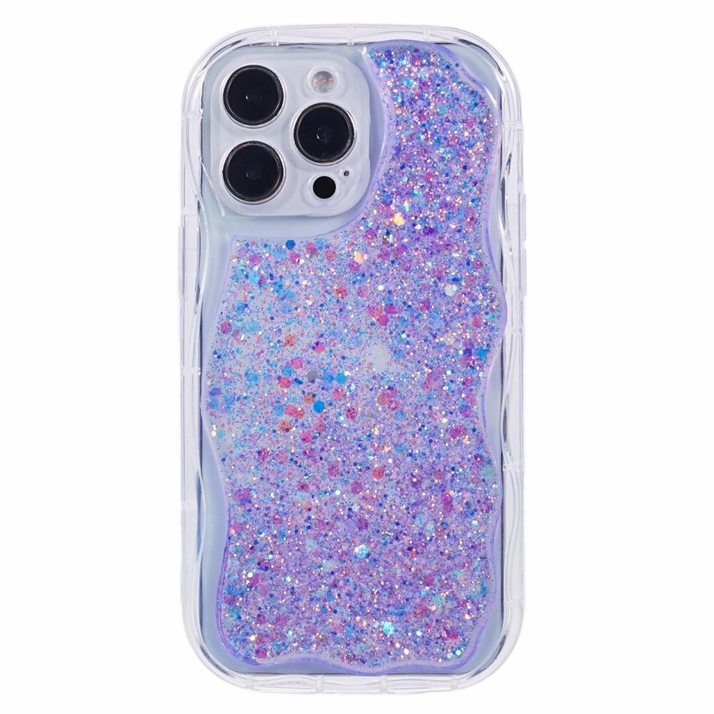 Coque pailletée Wavy iPhone 12 Pro, violet