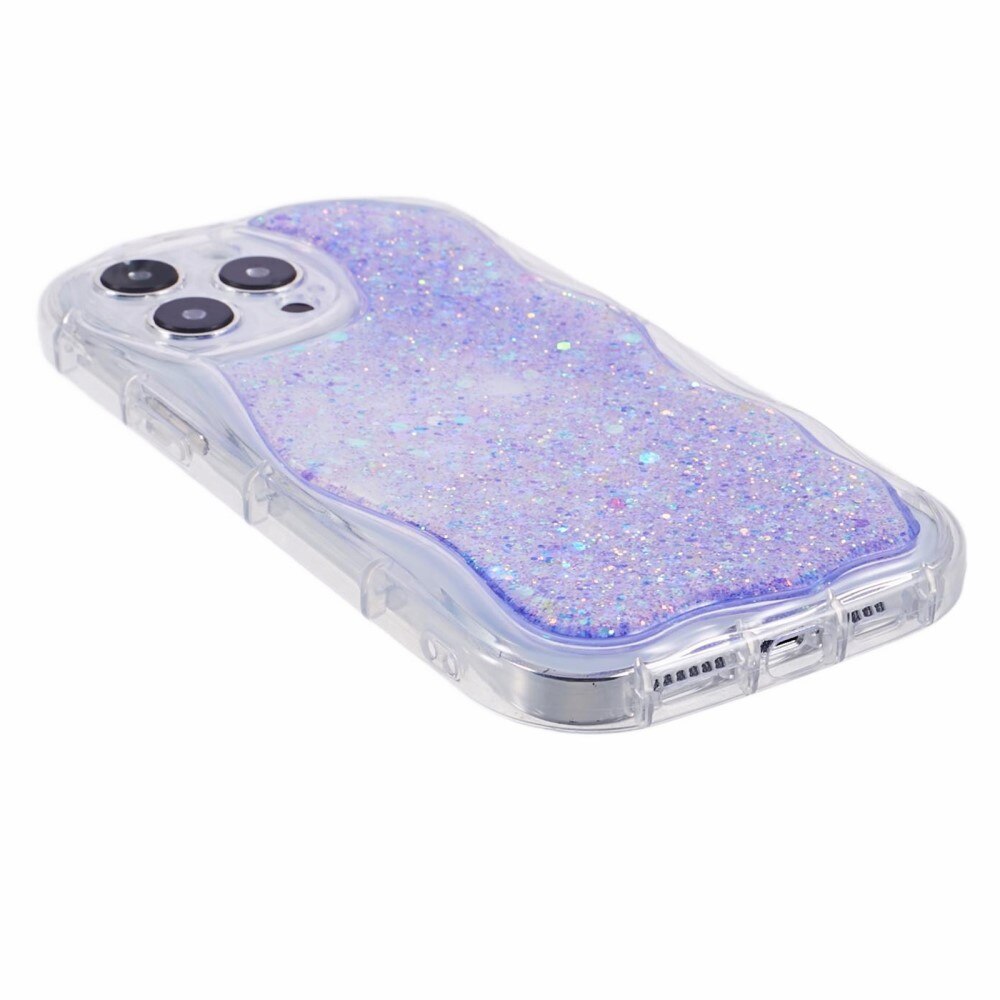 Coque pailletée Wavy iPhone 12 Pro, violet