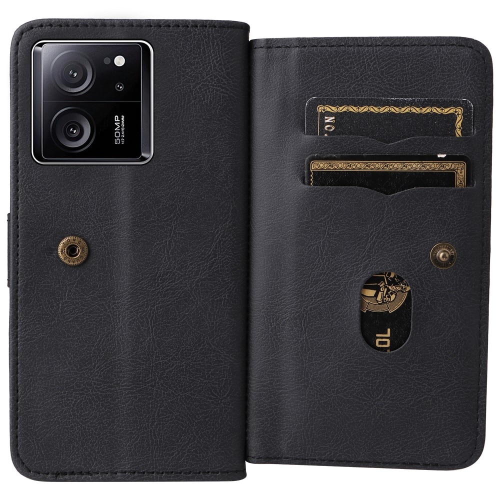 Coque portefeuille Multi-slot Xiaomi 13T, noir