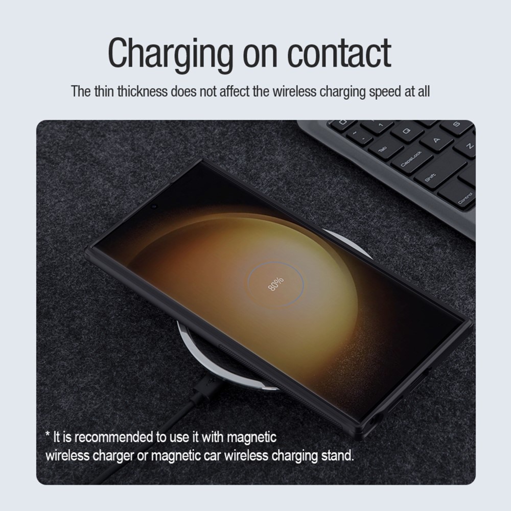 Frosted Shield MagSafe Samsung Galaxy S24 Ultra, Noir