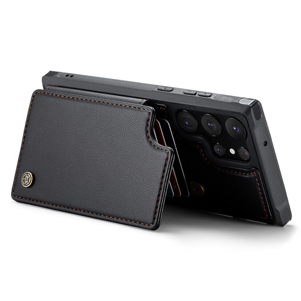 Coque porte-cartes anti-RFID Samsung Galaxy S23 Ultra, noir