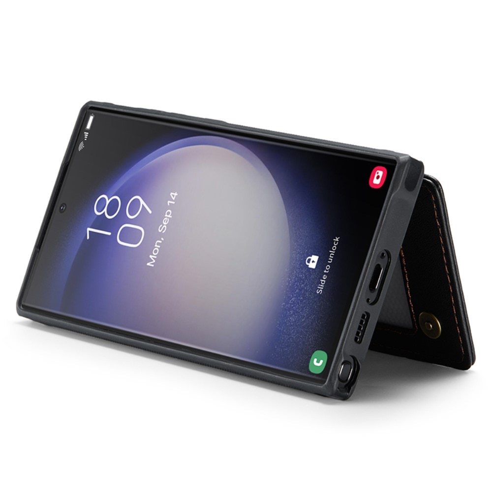 Coque porte-cartes anti-RFID Samsung Galaxy S23 Ultra, noir
