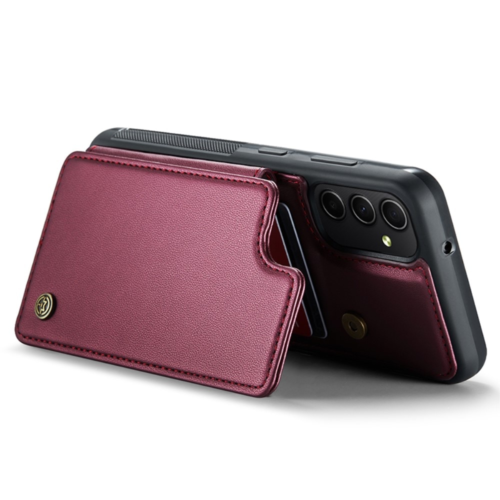 Coque porte-cartes anti-RFID Samsung Galaxy A54, rouge