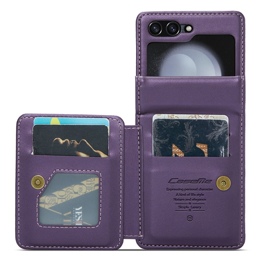 Coque porte-cartes anti-RFID Samsung Galaxy Z Flip 6, violet
