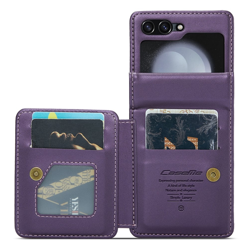 Coque porte-cartes anti-RFID Samsung Galaxy Z Flip 5, violet