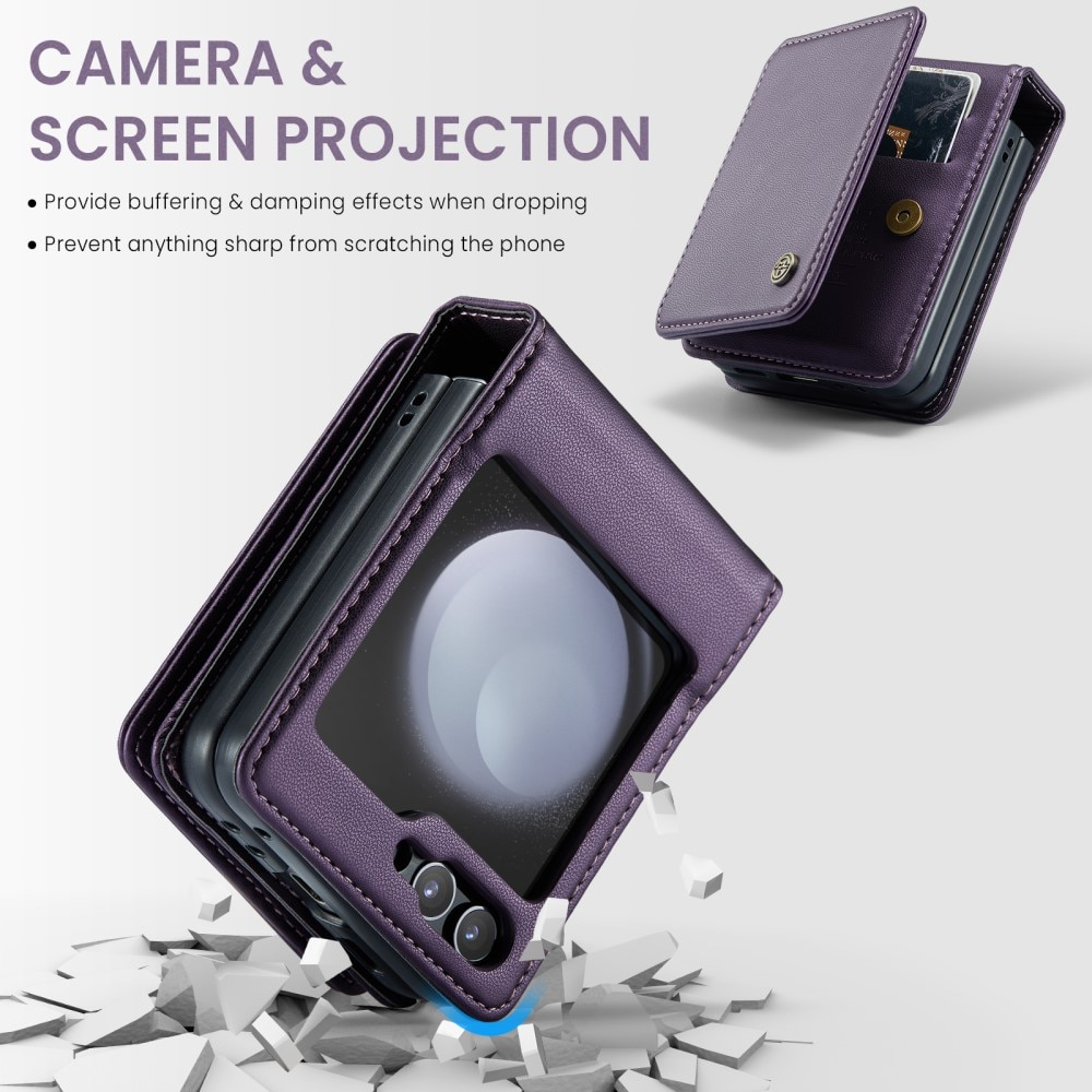 Coque porte-cartes anti-RFID Samsung Galaxy Z Flip 6, violet