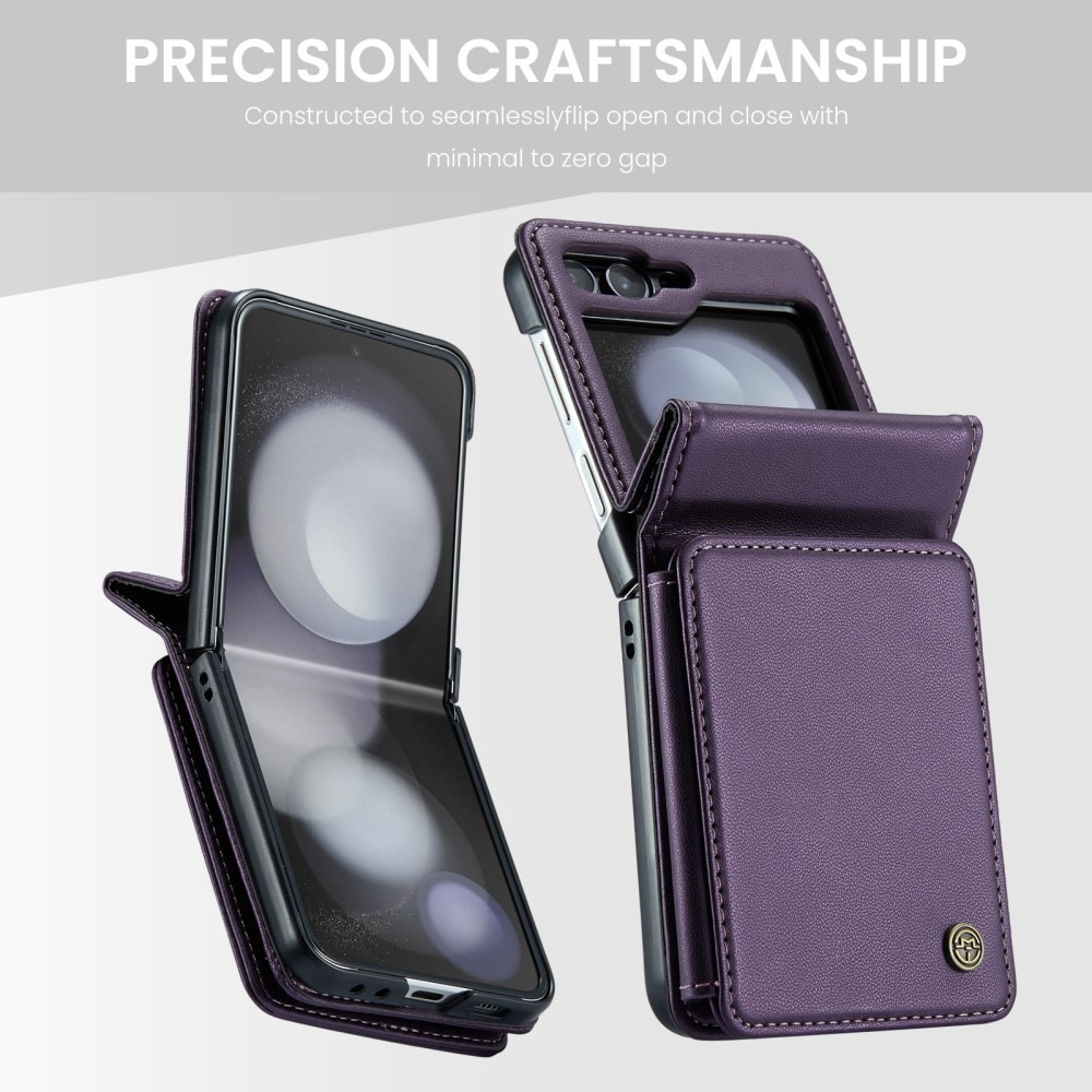 Coque porte-cartes anti-RFID Samsung Galaxy Z Flip 6, violet