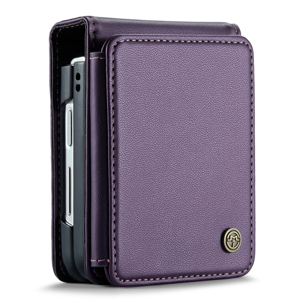 Coque porte-cartes anti-RFID Samsung Galaxy Z Flip 3, violet