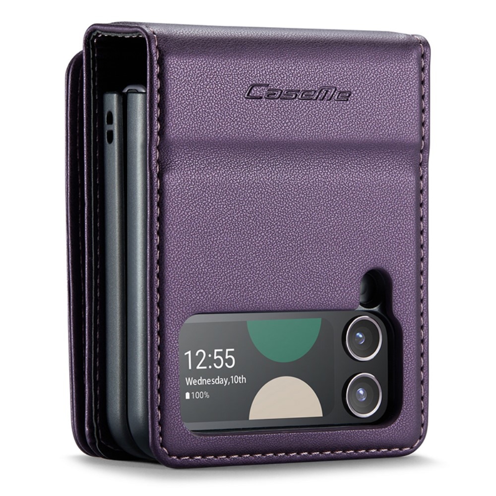 Coque porte-cartes anti-RFID Samsung Galaxy Z Flip 3, violet