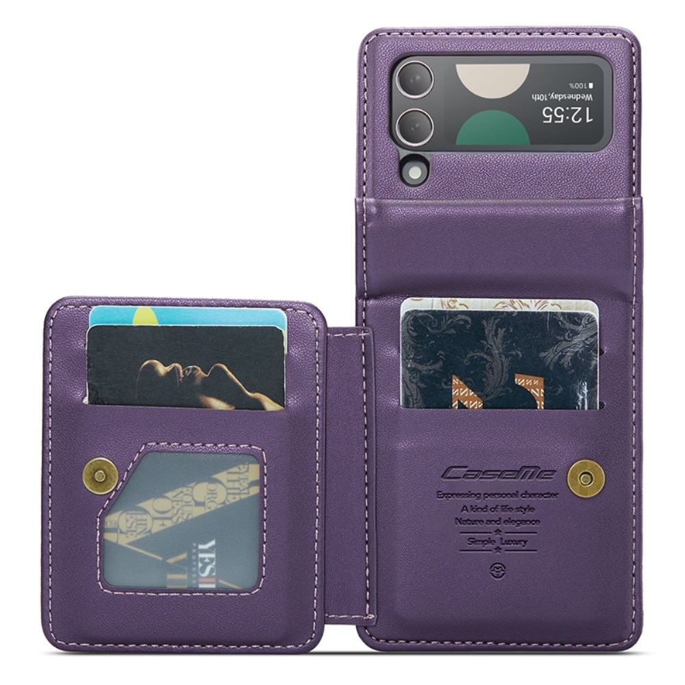 Coque porte-cartes anti-RFID Samsung Galaxy Z Flip 3, violet