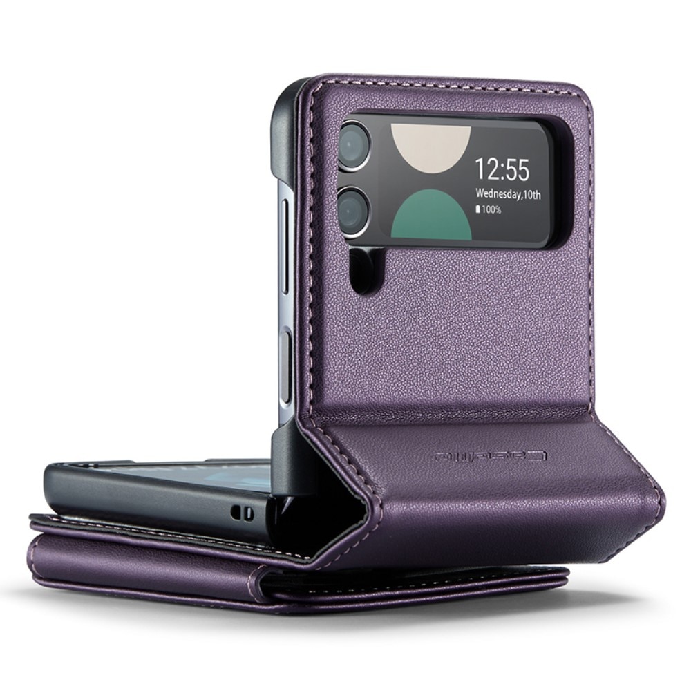 Coque porte-cartes anti-RFID Samsung Galaxy Z Flip 3, violet