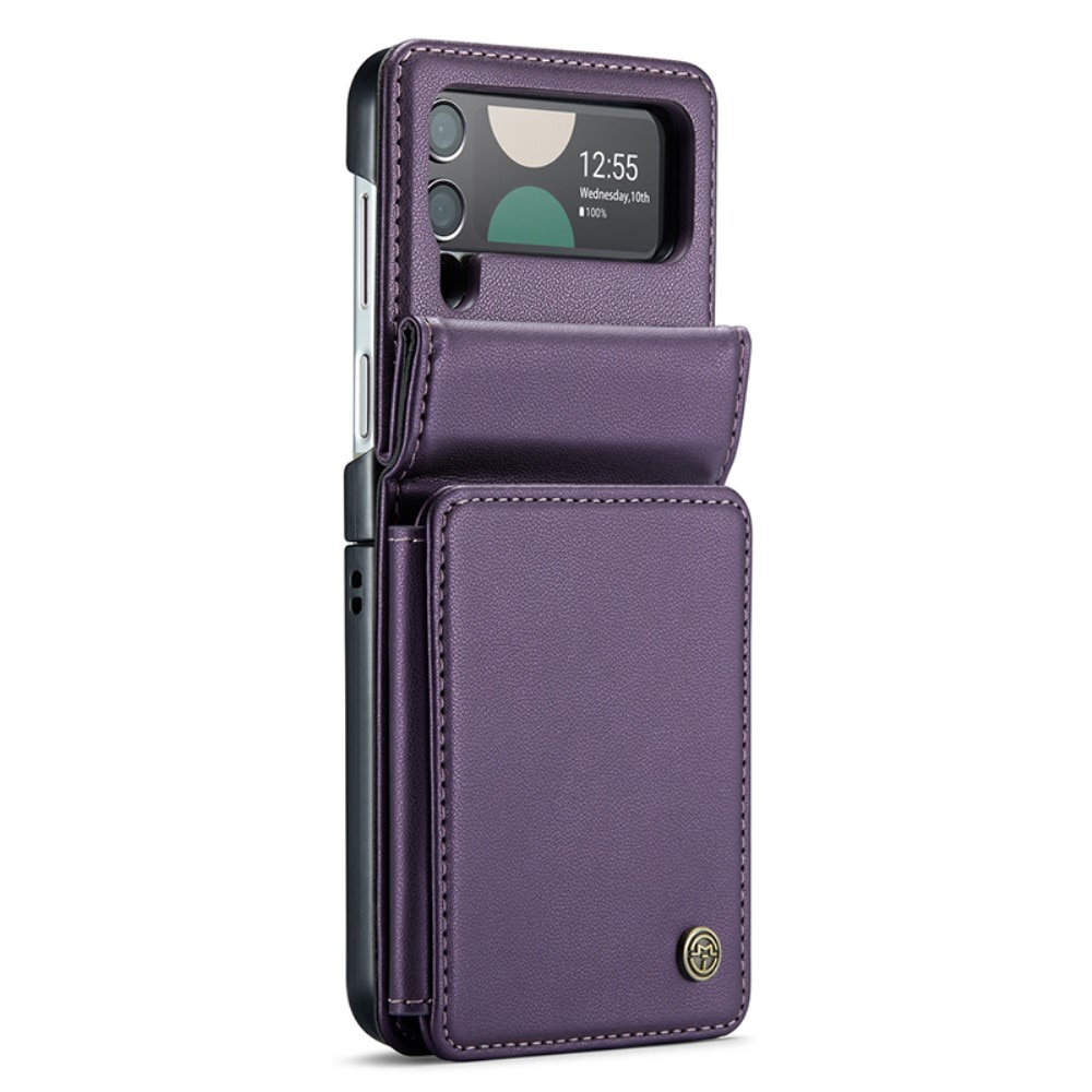 Coque porte-cartes anti-RFID Samsung Galaxy Z Flip 3, violet