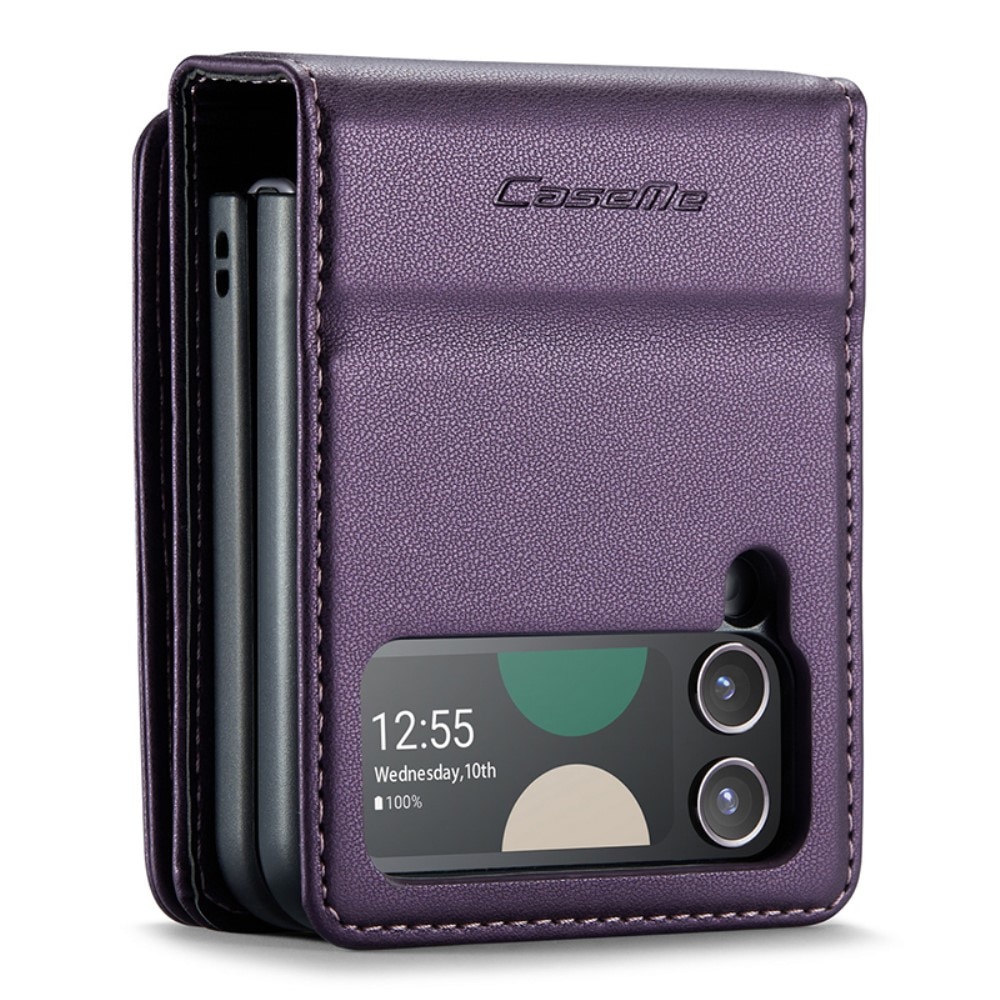 Coque porte-cartes anti-RFID Samsung Galaxy Z Flip 4, violet