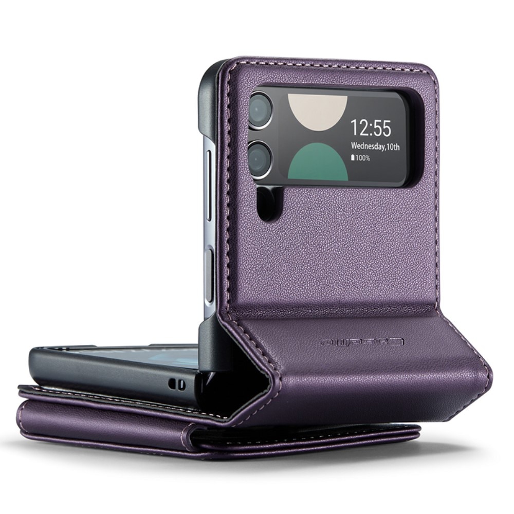 Coque porte-cartes anti-RFID Samsung Galaxy Z Flip 4, violet