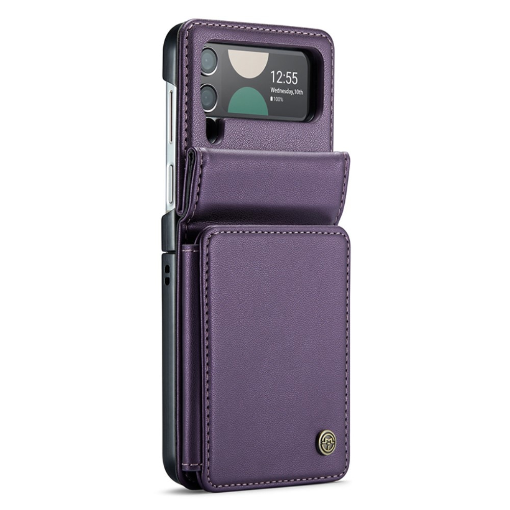 Coque porte-cartes anti-RFID Samsung Galaxy Z Flip 4, violet