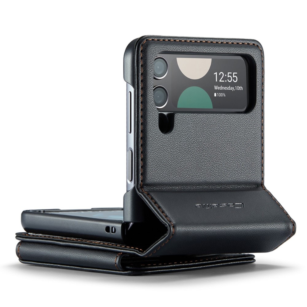 Coque porte-cartes anti-RFID Samsung Galaxy Z Flip 4, noir