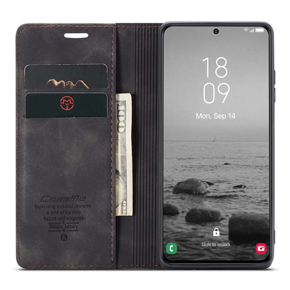 Étui portefeuille mince Samsung Galaxy S24 Plus, Noir