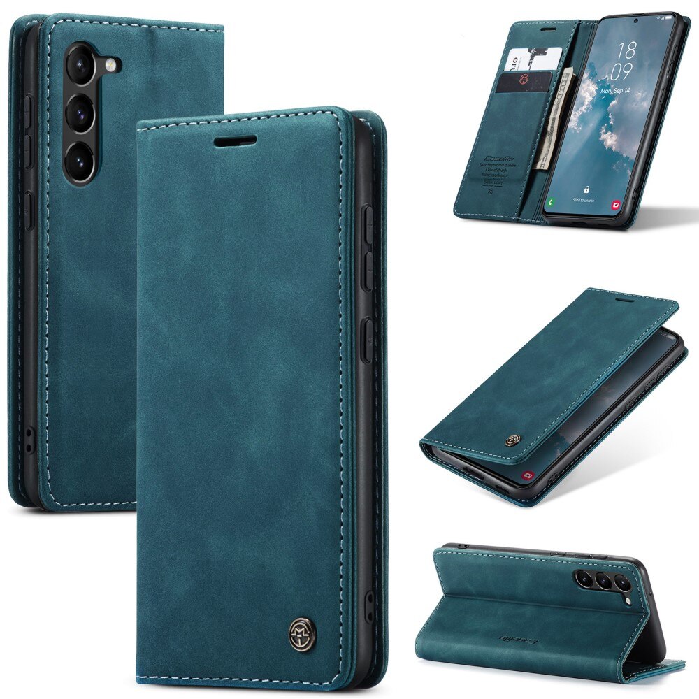 Étui portefeuille mince Samsung Galaxy S24 Plus, Bleu