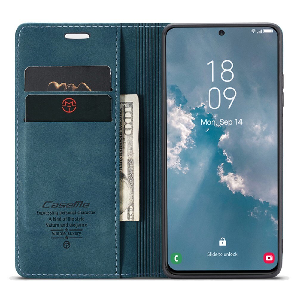 Étui portefeuille mince Samsung Galaxy S24 Plus, Bleu