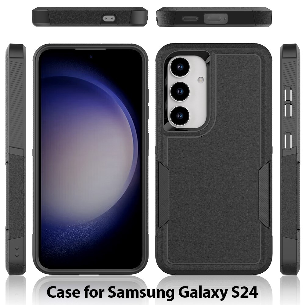 Coque hybride Off-road Samsung Galaxy S24, noir