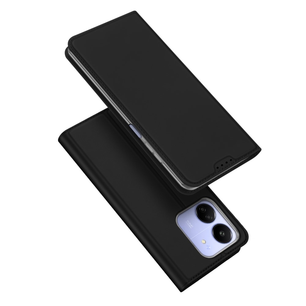 Étui portefeuille Skin Pro Series Xiaomi Redmi 13C, Noir
