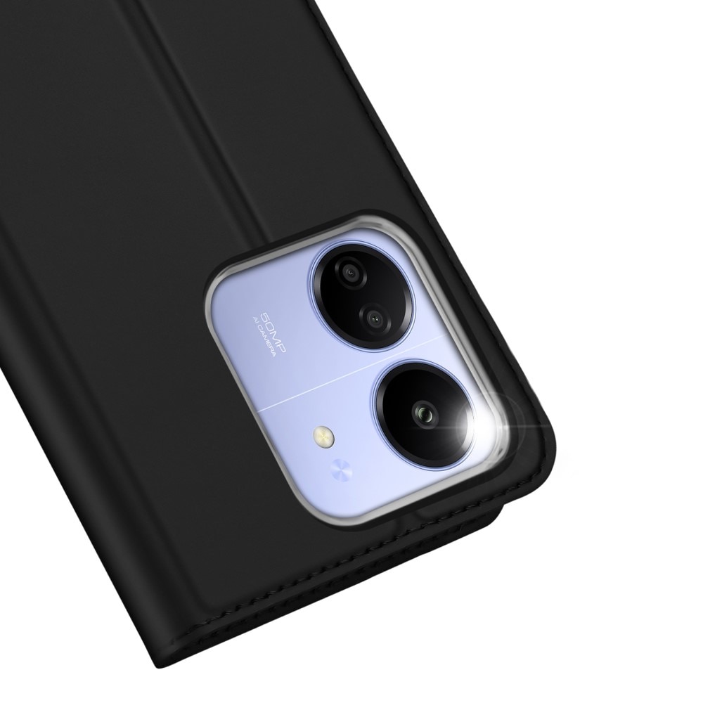 Étui portefeuille Skin Pro Series Xiaomi Redmi 13C, Noir