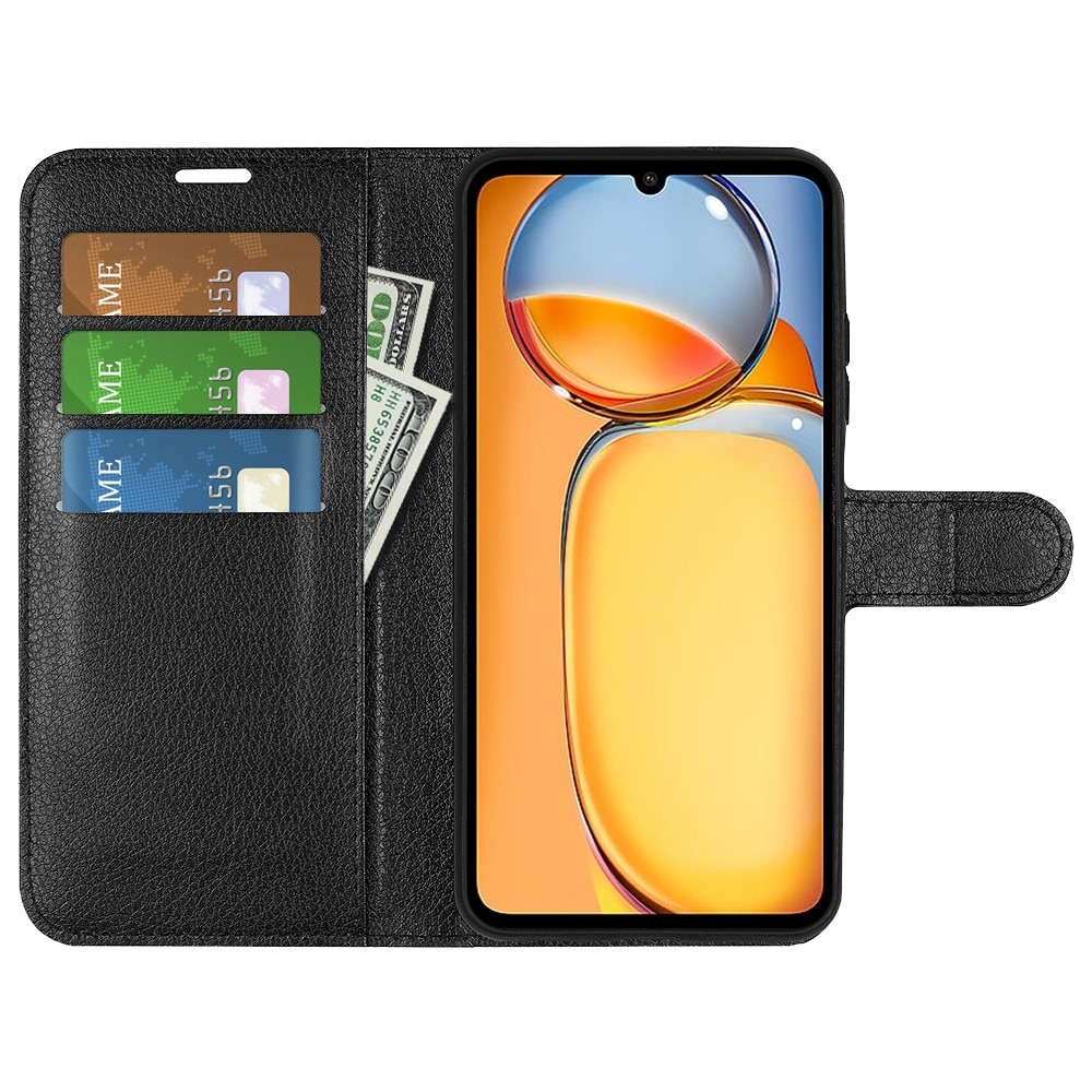 Coque portefeuille Xiaomi Redmi 13C, Noir
