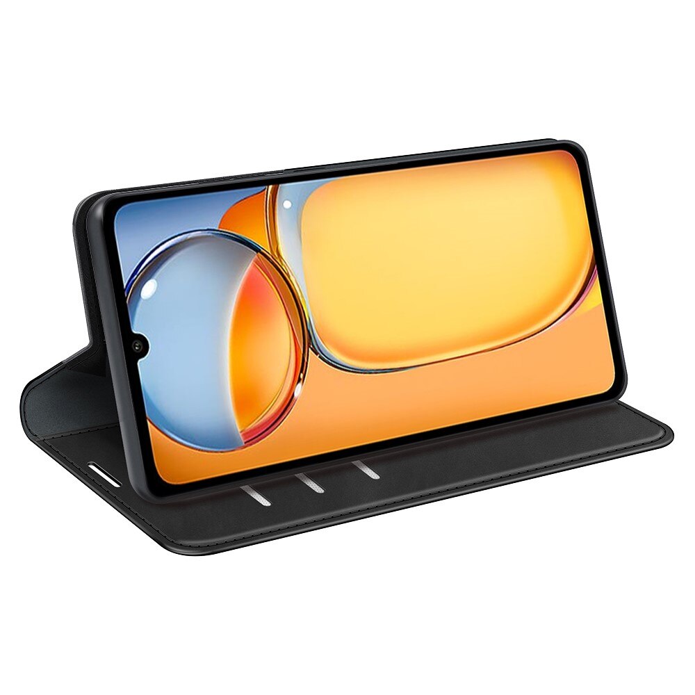 Coque portefeuille mince Xiaomi Redmi 13C, Noir
