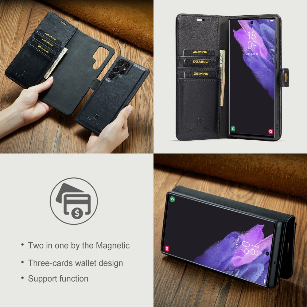 Étui portefeuille Magnet Wallet Samsung Galaxy S24 Ultra, Black
