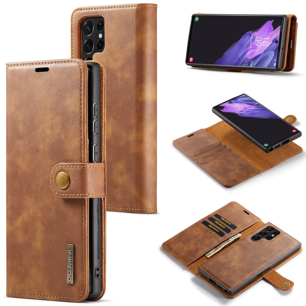 Étui portefeuille Magnet Wallet Samsung Galaxy S24 Ultra, Cognac