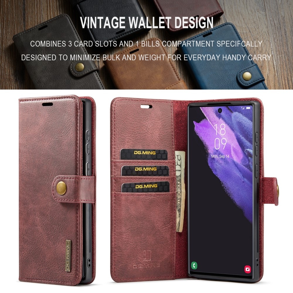 Étui portefeuille Magnet Wallet Samsung Galaxy S24 Ultra, Red