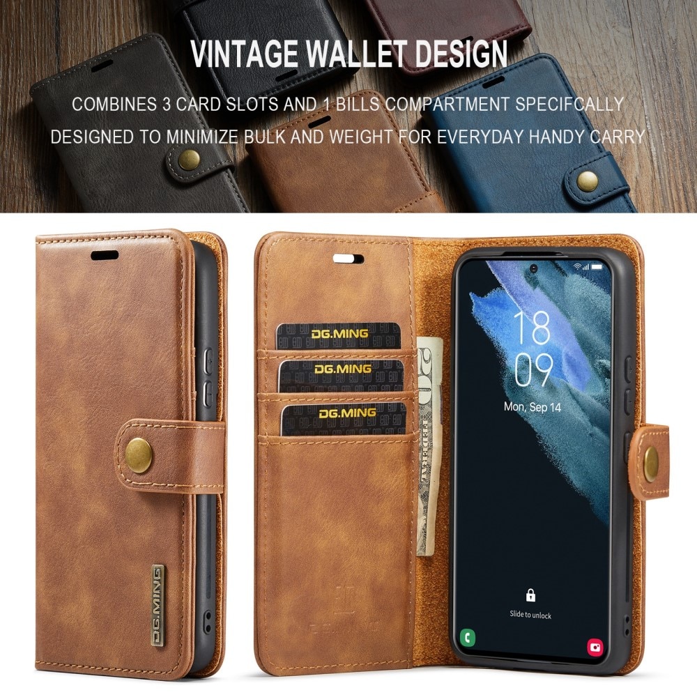 Étui portefeuille Magnet Wallet Samsung Galaxy S24, Cognac