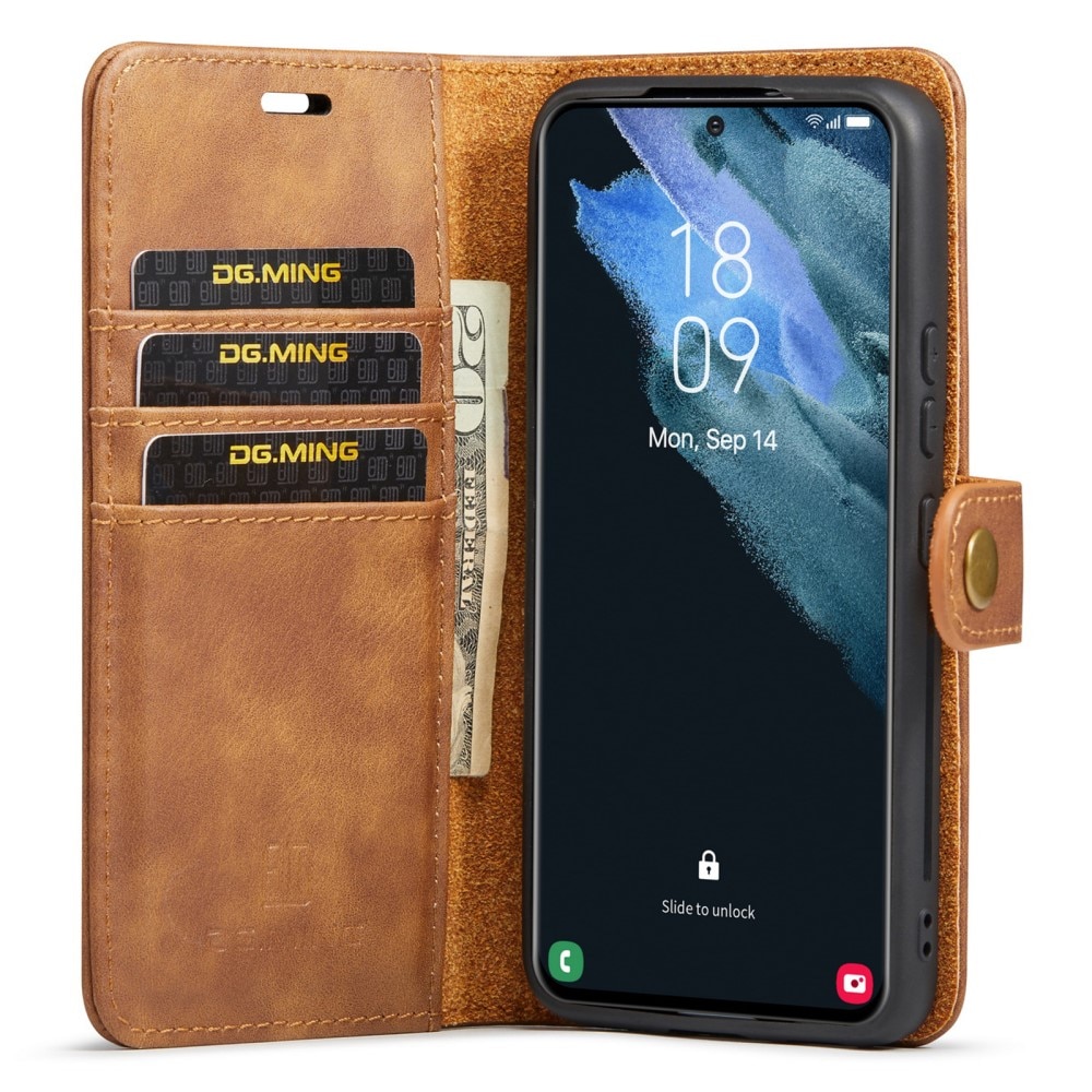 Étui portefeuille Magnet Wallet Samsung Galaxy S24 Plus, Cognac