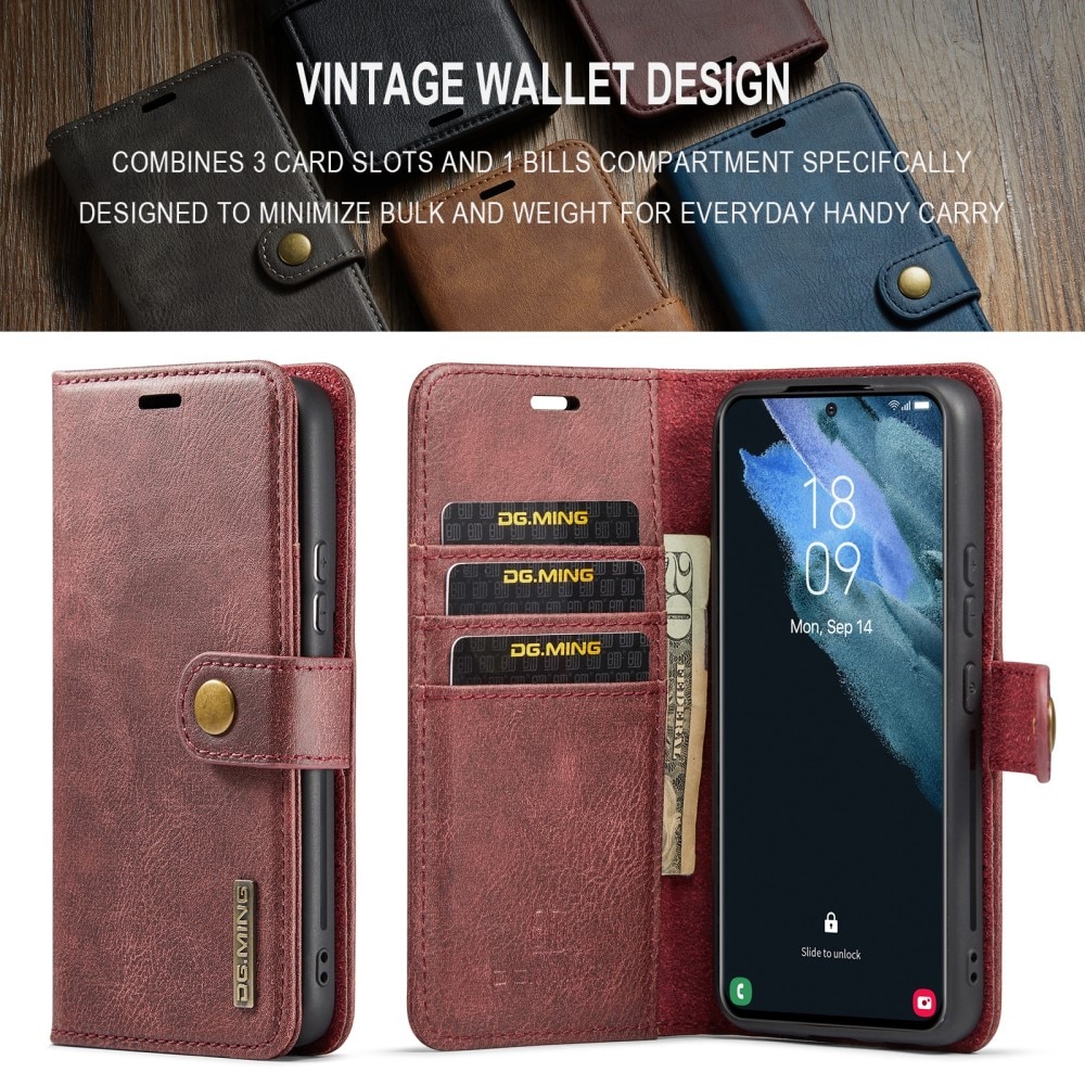 Étui portefeuille Magnet Wallet Samsung Galaxy S24 Plus, Red