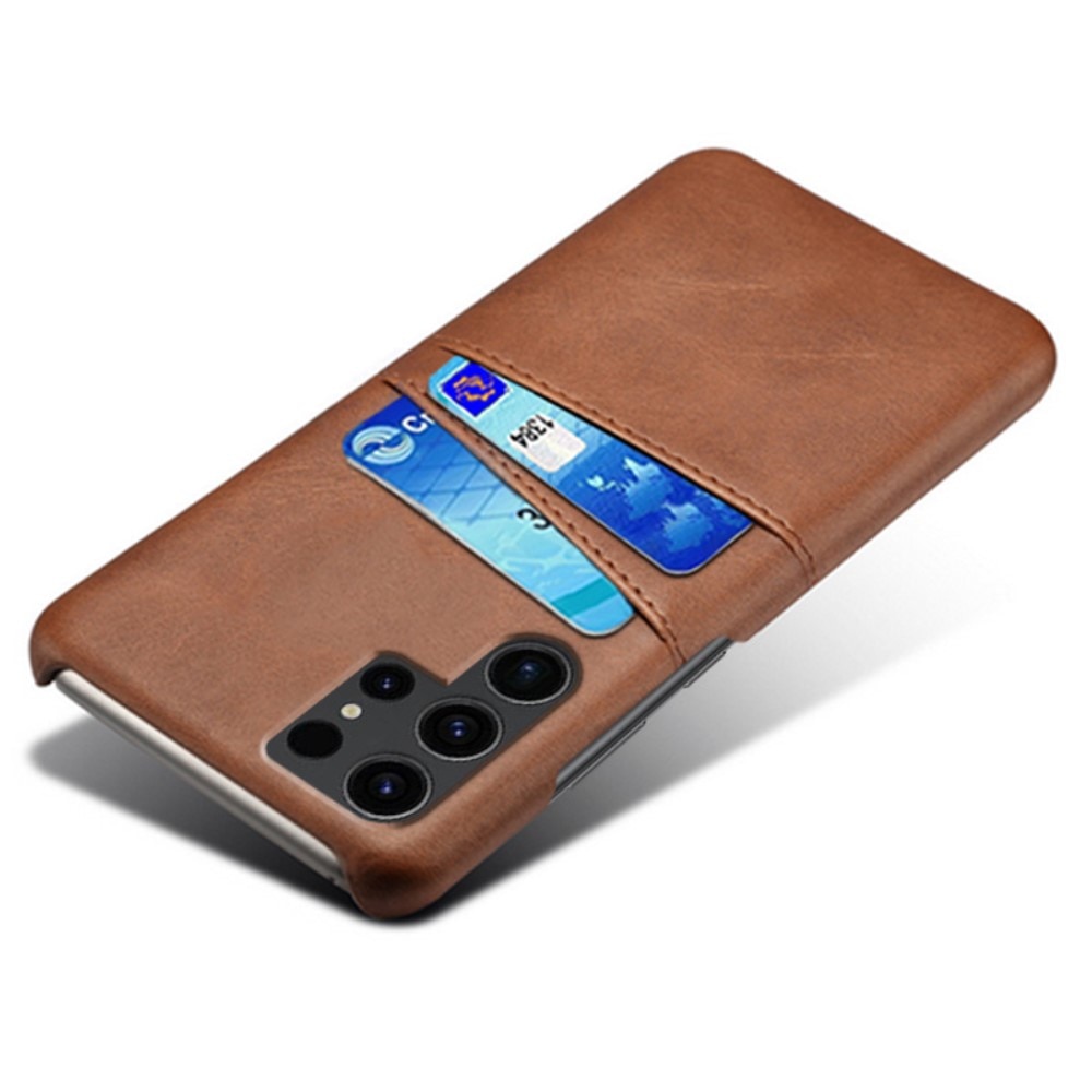 Coque Card Slots Samsung Galaxy S24 Ultra, marron