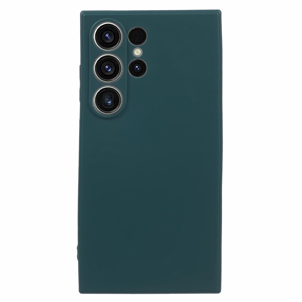 Coque TPU résistante aux chocs Samsung Galaxy S24 Ultra, vert foncé