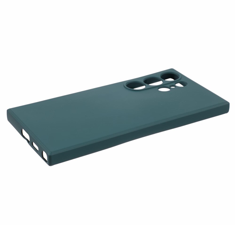 Coque TPU résistante aux chocs Samsung Galaxy S24 Ultra, vert foncé