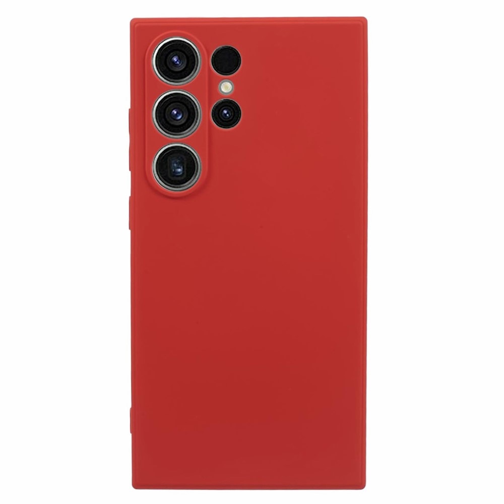 Coque TPU résistante aux chocs Samsung Galaxy S24 Ultra, rouge