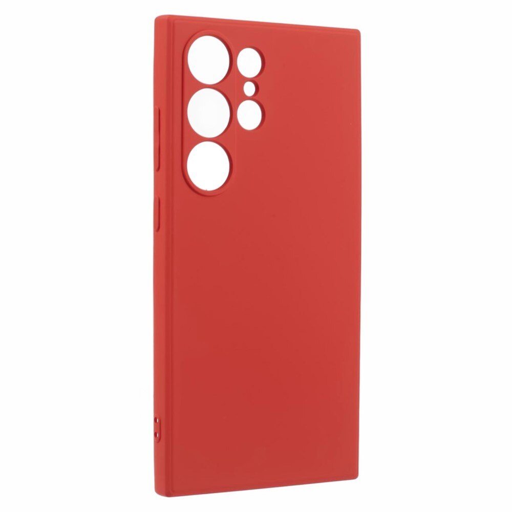 Coque TPU résistante aux chocs Samsung Galaxy S24 Ultra, rouge