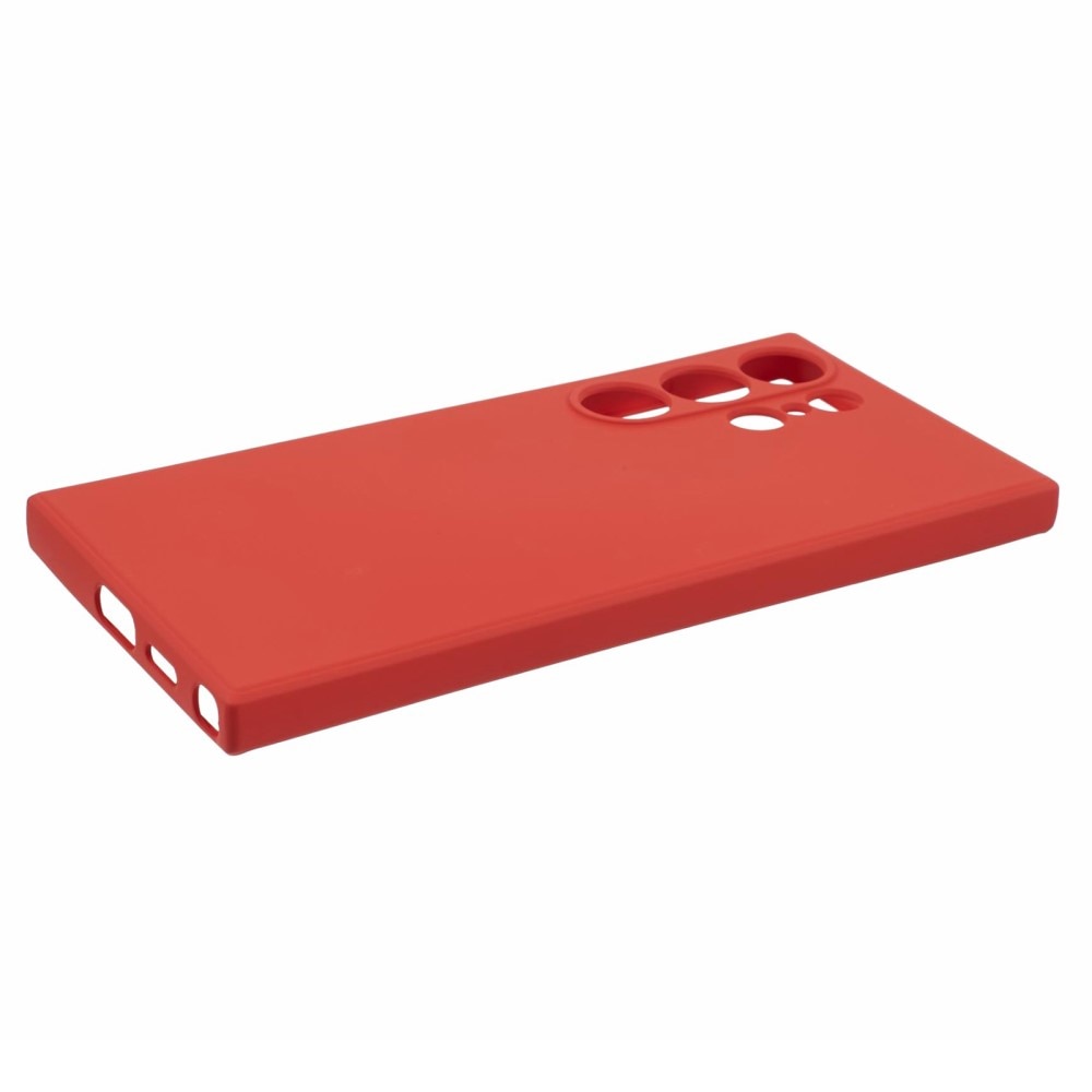 Coque TPU résistante aux chocs Samsung Galaxy S24 Ultra, rouge